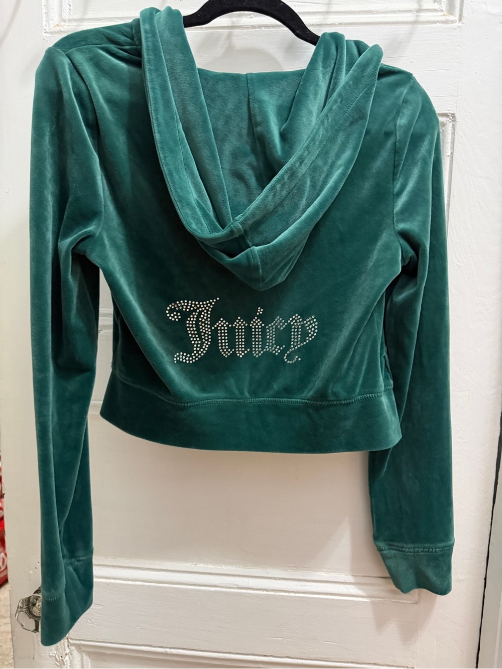 Vintage Juicy Couture OG Big Bling Velour Hoodie **ZIPPER IS BROKEN